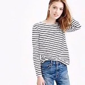 J Crew Striped Long sleeve T w Ribbon bows, M